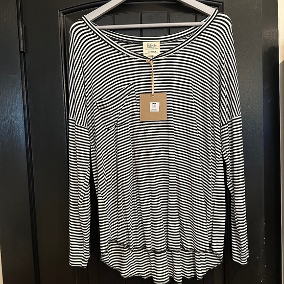 Blondie Tops - Striped Long Sleeve Ladies Shirt